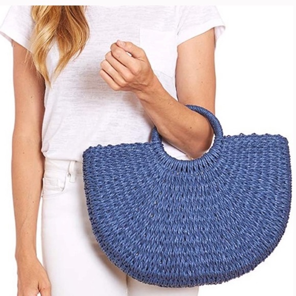 Lulu Dharma Half Moon Woven Tote - Picture 2 of 10